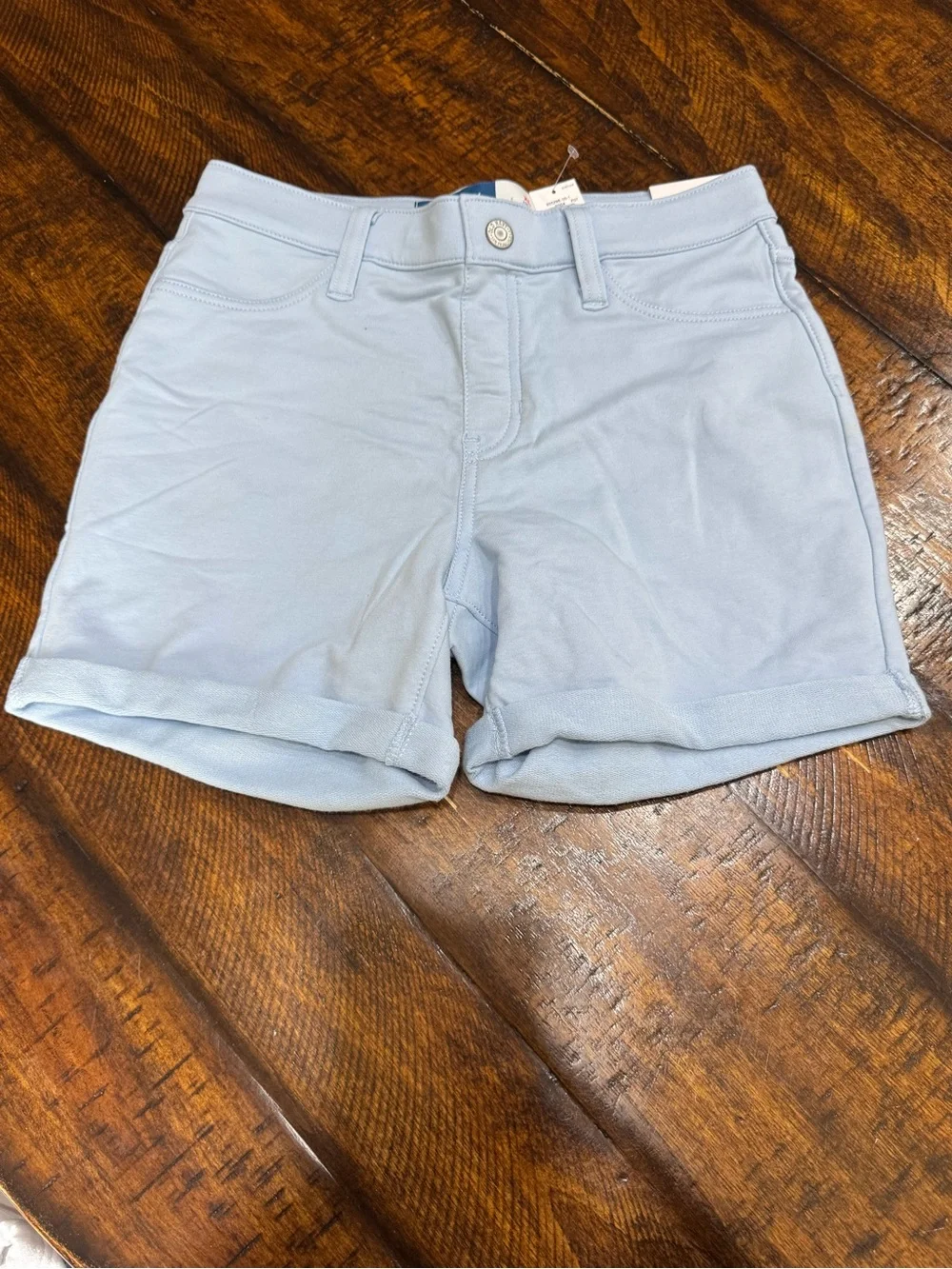 Old Navy Light Blue Girls' Cuffed Shorts